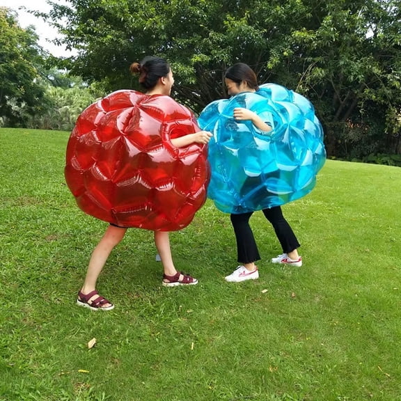 Inflatable Bumper Ball  60cm Outdoor Collision Ball, Lightweight Inflatable Play Ball for Backyard, Beach & Park, Fun Group Activity GameRed