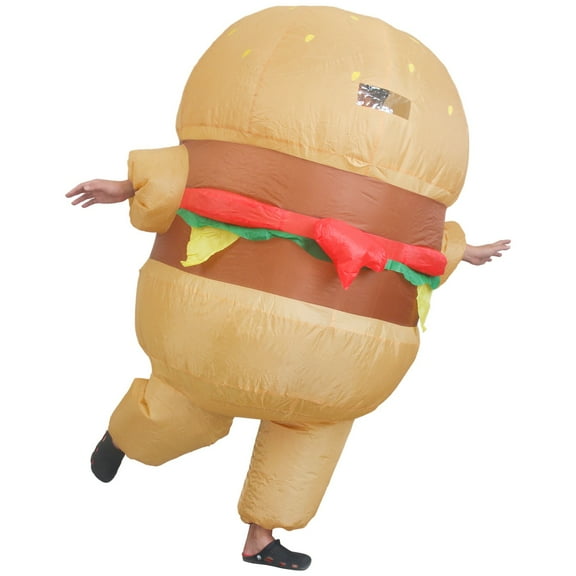 Inflatable Burger & French Fries Costumes - Funny Food Outfits for Halloween, Parties