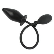 Inflatable Butt Plug Anal Sex Toy Adult Pump Silicone Expandable Dilator Black