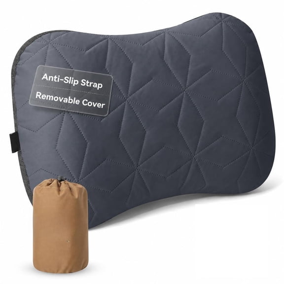 Inflatable Camping Pillow Gray Ultralight Compact for Backpacking Hiking Travel