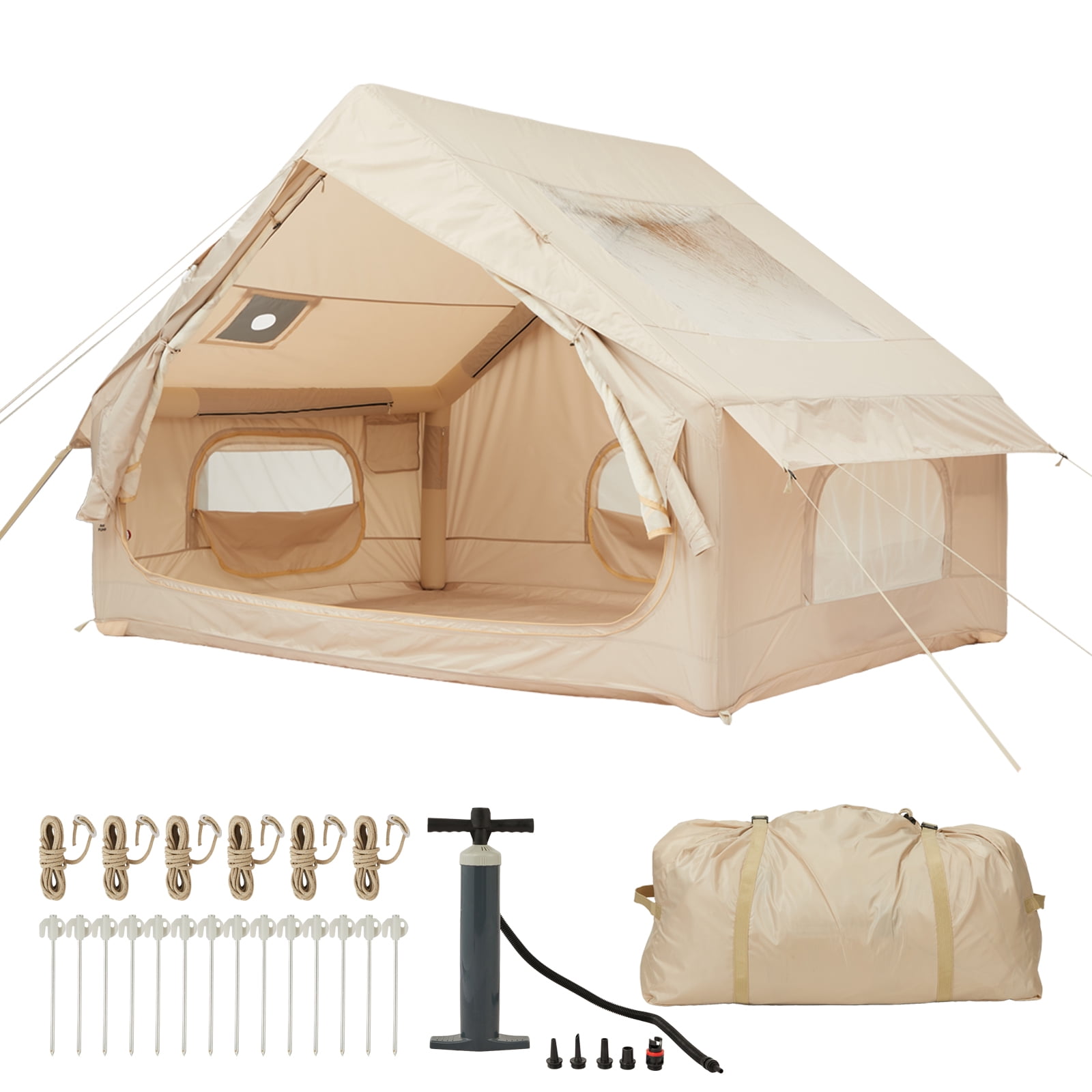 DANCHEL OUTDOOR 16.4ft=5M Cotton Canvas Waterproof Bell Tent with