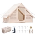 thumbnail image 1 of Inflatable Camping Tent – 420D Oxford Waterproof, Easy Setup Blow Up Tent with Hand Pump, Storage Bag, Glamping Air Cabin for 4-6 Adults, 1 of 7