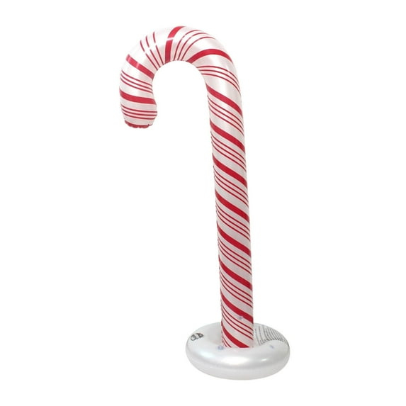 Inflatable Candy Cane Large Christmas Ornament Blow Up Decor Waterproof PVC for Lawn Party Yard Garden Scene