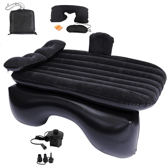 Inflatable Car Air Mattress Back Seat Bed with Pump,55 "x 35" Portable Thickened Travel Camping Sleeping Blow Up for Universal SUV