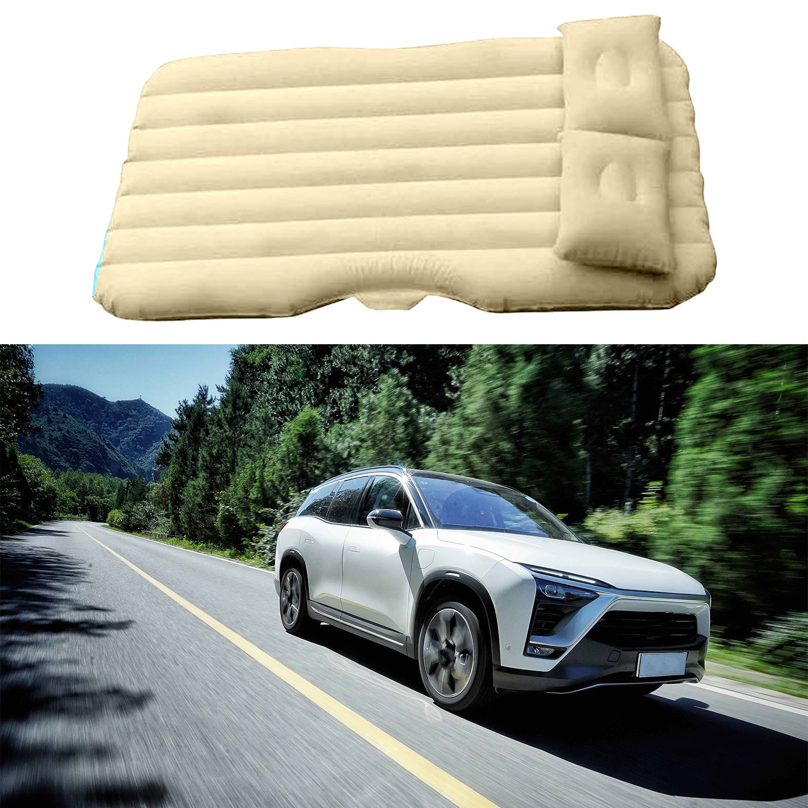 Car Inflatabled Bed Inflatable Car Air Mattress Inflatable Bed Quick Deflation Flocking ...