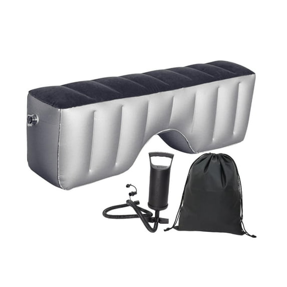 Inflatable Car Air Travel Mattress Back Seat Bed Space Filler Soft Flocked PVC for Road Trip Rest