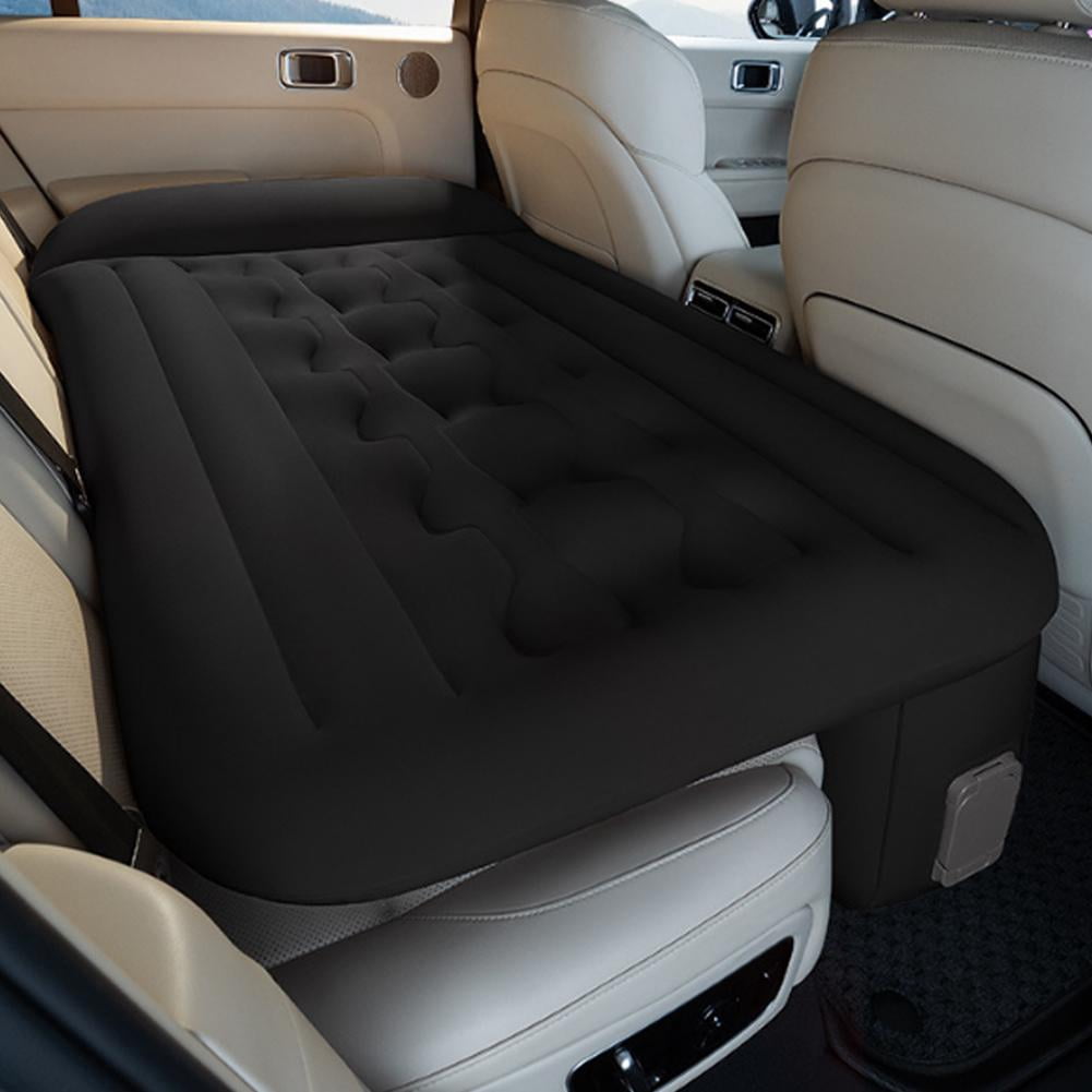 Inflatable Car Mattress for SUV, Truck, Sedan - Thickened Travel Bed with Built-in Pump, Camping Sleeping Pad for Back Seat, Trunk