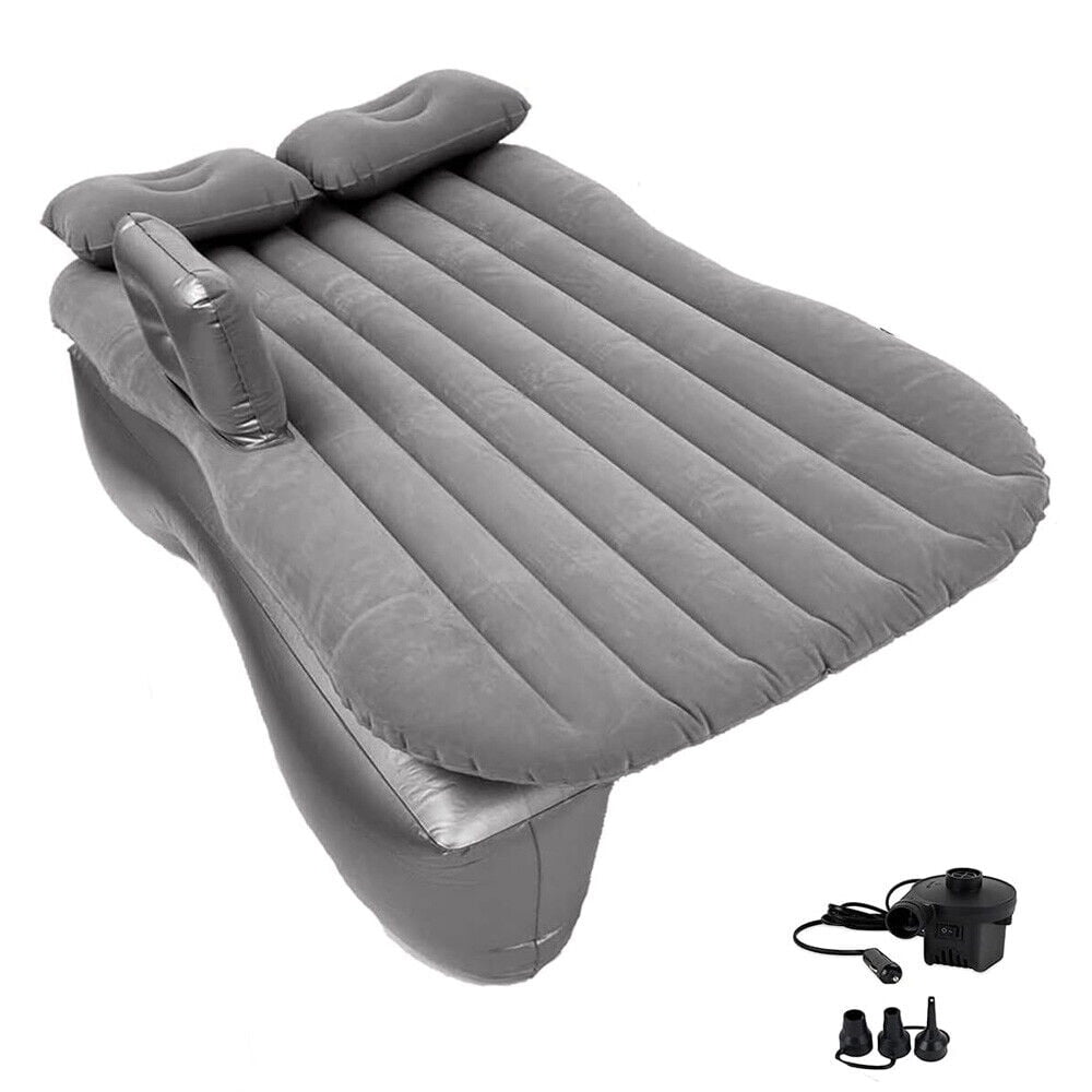 Inflatable Car Travel Air Mattress Back Seat w/ Air Pump Car Sleeping