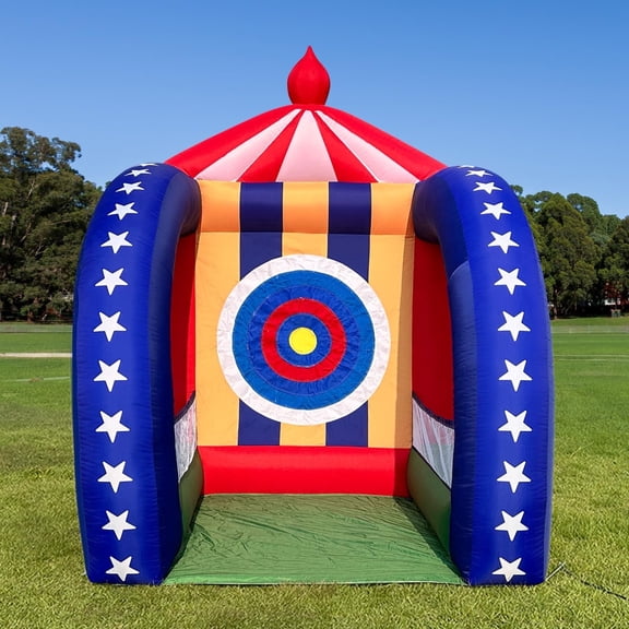Inflatable Carnival Games 6.5×6.5×9FT, Built-in Blower, Quick-Inflate Axe Throwing Target (Quick-Inflate Indoor & Outdoor Game for Backyard Parties, Team Challenges & Event Fun)