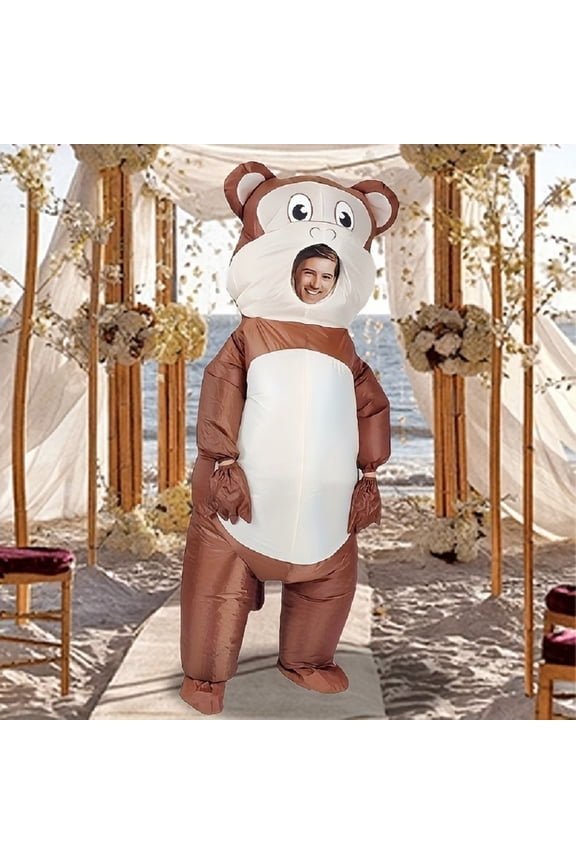 Inflatable Cartoon Monkey Costume - Fun Inflatable Outfit for Parties & Role-Play, Adult (4.96.2 ft) Inflatable Party Cosplay Costume Key Fe