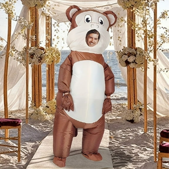 Inflatable Cartoon Monkey Costume - Fun Inflatable Outfit for Parties & Role-Play, Adult (4.96.2 ft) Inflatable Party Cosplay Costume Key Fe