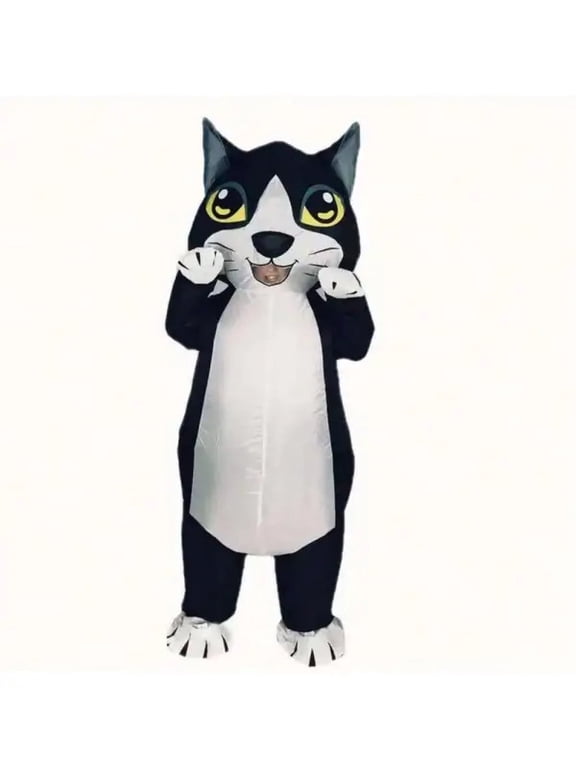 Inflatable Cat Costume - Cute Kitten Blow-Up Outfit for Halloween, Parties & Events Inflatable party cosplay costumes suitable for adults (4.9-6.2 feet)