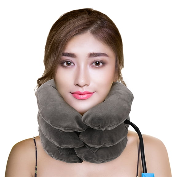 Inflatable Cervical Neck Traction Device with Collar Brace,Adjustable Neck Support & Stretcher,Inflatable Air Pillow,for Chronic Neck Pain Relief