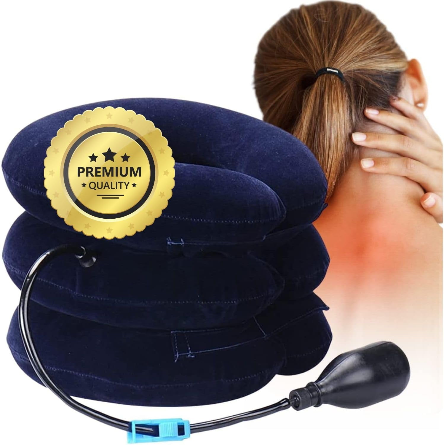 Inflatable Cervical Traction Cushion Device Neck at Home Cervical