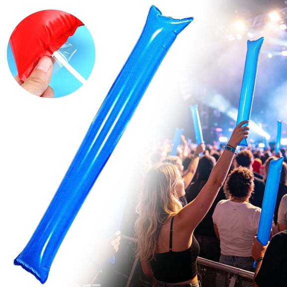 Inflatable Cheering Spirit Sticks, Noise Makers for Sporting Events Sticks, Plastic Noise Maker Clapper Sticks, Sports Game Cheer Inflatable Batons, Lightweight Durable Inflatable Sticks 1Pcs