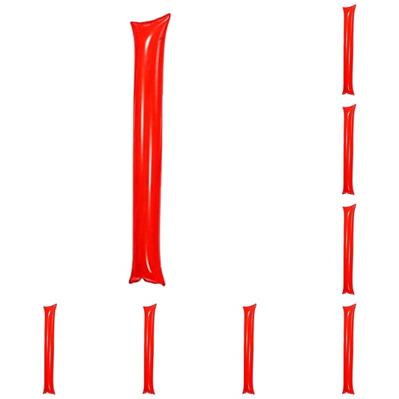 Inflatable Cheering Thunder Sticks Noise Makers, Plastic Clapper Spirit Stick For Sports Events Fans, Cheerleading Supply Boom Stick, Red