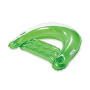 Inflatable Chill-Out Lounge Pool Float, Green, for Adults, Unisex