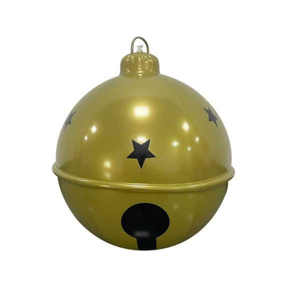 Inflatable Christmas Ball 23.6IN Giant Jingle Bell Inflatable Ball Fun Christmas Inflatable Yard Decor Xmas Balloon Pendant Outdoor Ornament for Garden Yard Patio Holiday Decor