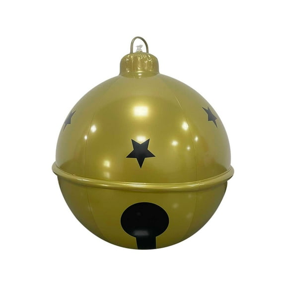 Inflatable Christmas Ball 23.6IN Giant Jingle Bell Inflatable Ball Fun Christmas Inflatable Yard Decor Xmas Balloon Pendant Outdoor Ornament for Garden Yard Patio Holiday Decor