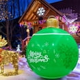 thumbnail image 1 of Inflatable Christmas Ball Decoration, PVC Holiday Yard Inflatable for Outdoor Garden Lawn Indoor Party Festival, Large Air-Filled Sphere Ornament with LED Lights for Xmas Decor, 1 of 6