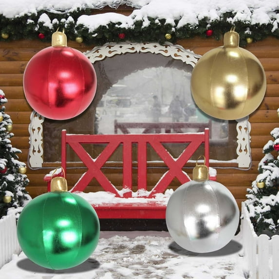 Inflatable Christmas Ball, Festive Holiday Yard Decoration, Outdoor Patio Ornament, Easy Setup, Illuminated Display for Home