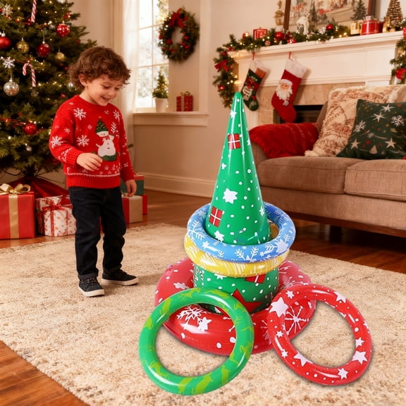 Inflatable Christmas Elf Hat Ring Toss for Christmas Party -Toys -Inflates -Inflatable Games-Christmas -Birthday Hat