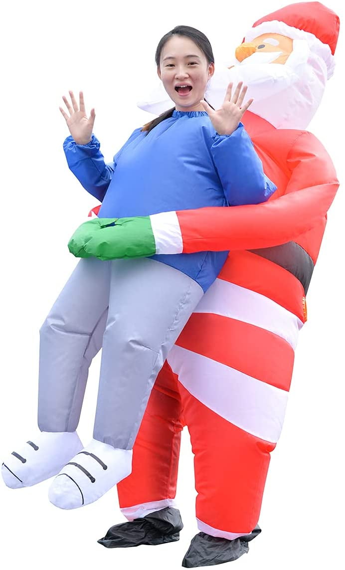 Inflatable Christmas Santa Claus Suit, Unisex Adult Fancy Dress Costume