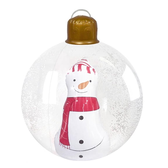 Inflatable Christmas Snowman Ball, 24 Inch Large Inflatable Outdoor Decorations Balls, Christmas Xmas Blow Up Ball for Yards Lawns Porch Garden Front Doors Holiday Decor
