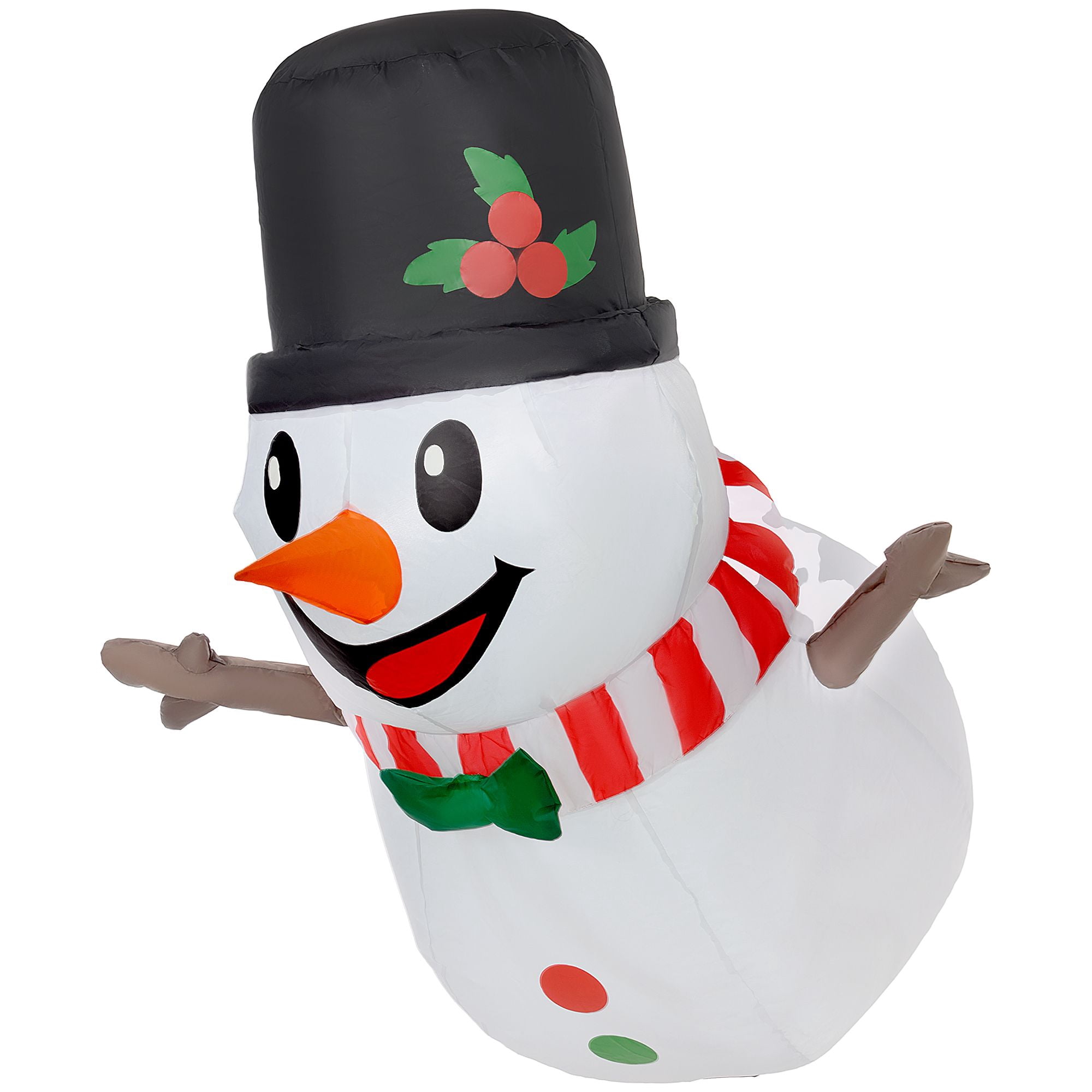 Inflatable Christmas Snowman Decoration with LED Lights, Hanging Window Display, Polyester, 3 ft, Indoor Outdoor Holiday Yard Decor