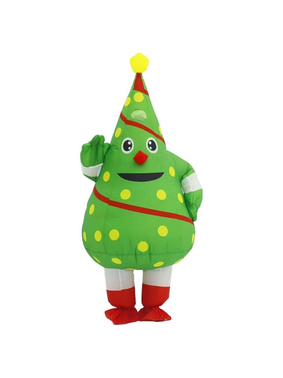 Inflatable Christmas Tree Costume for men Xmas Suit Blow Up Costume Mascot Adult Christmas Suit