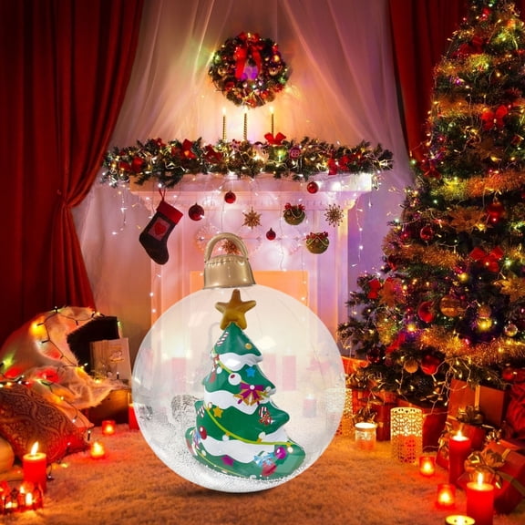 Inflatable Christmas Yard Decorations Outdoor Holiday Blow Up Yard Decor LED Light Up Festive Party Garden Lawn Display Winter Holiday Home Event Decoration Props