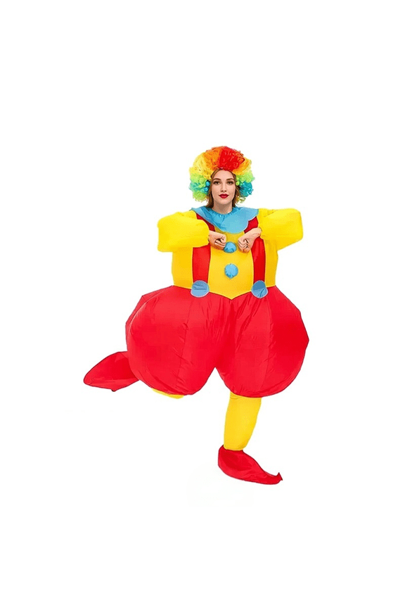 Inflatable Clown Costume For Adults Funny Carnival & Halloween Party Outfit,Height 4'11"-6'3",Clown