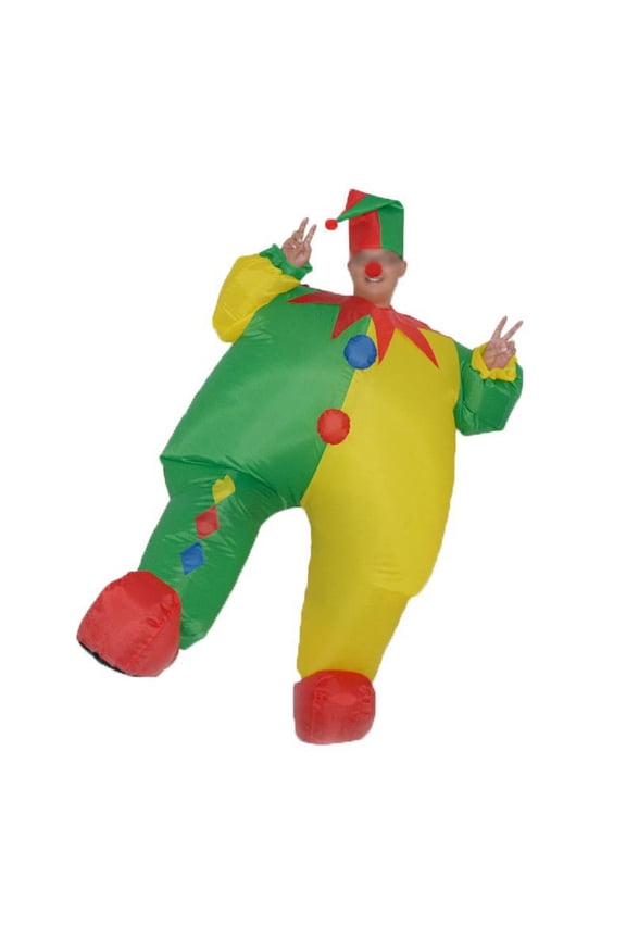 Inflatable Clown Costume Set For Adults - Funny & Scary Circus Party Outfits,Height 4'11"-6'3",Clown-A01