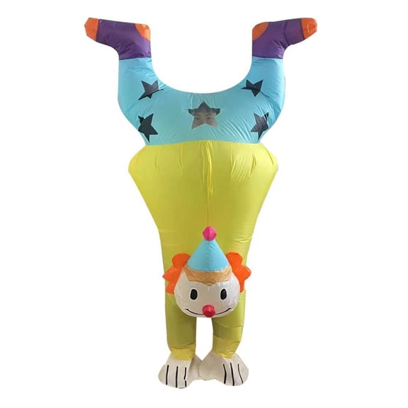 Inflatable Clown Costume Set For Adults - Funny & Scary Circus Party Outfits,Height 4'11"-6'3",Clown-A02