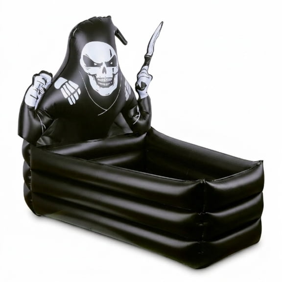 Inflatable Coffin Ice Bucket for Halloween Parties Drink Chiller Cooler for Outdoor and Indoor Themed Events and Celebrations