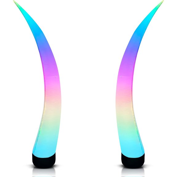 Inflatable Color Changing Tusk 10', Sand Bag Base, 4 Modes, Color Changing LEDs