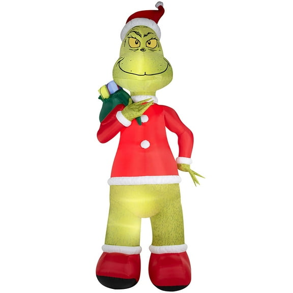 Inflatable Colossal Santa Grinch Decoration