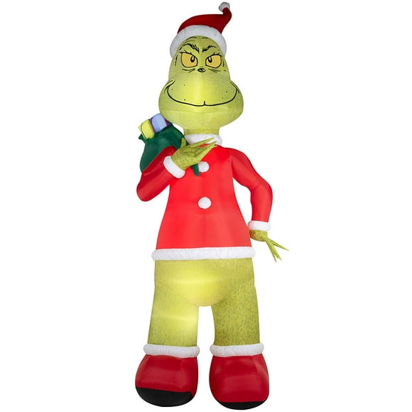 Inflatable Colossal Santa Grinch Decoration