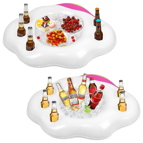 Beaupretty Inflatable Drink Cooler PVC Assorted Color for Outdoor Use 2Pcs