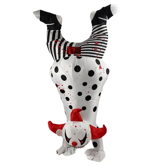 Inflatable Costume Adult Bloody Clown Inflatable Suit Halloween Christmas Carnival Theme Party Handstand Clown Full Body Suit,Height 59"74.8",Clown