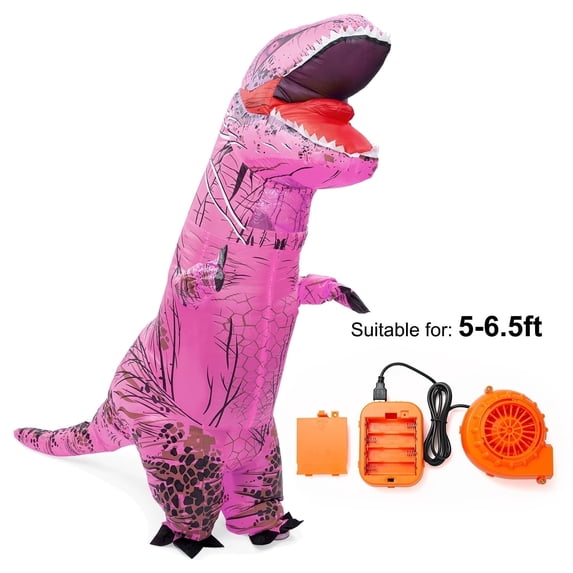 Inflatable Dinosaur Costume for Adult , Fancy Dinosaur Suit Blow up Full Body Dino Costume for Halloween Cosplay Party