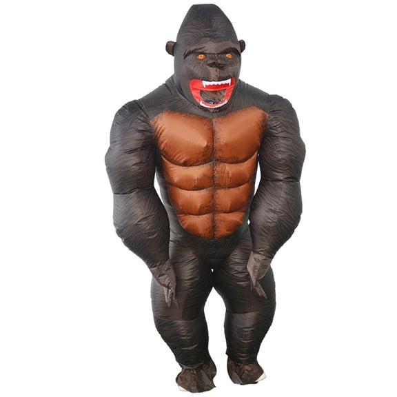 Inflatable Costume Orangutan Inflatable Suit Halloween Christmas Carnival Theme Party Inflatable Orangutan Full Body Suit,Adult 4'11"-6'3",King Kong
