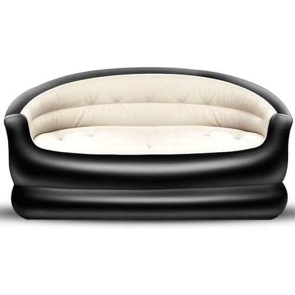 Inflatable Couch, Indoor & Outdoor Blow Up Couch, Heavy Duty PVC Lounge Chair Holds 352lbs, Portable Air Sofa for Camping, Beach, Home and Parties$$Garden & Patio