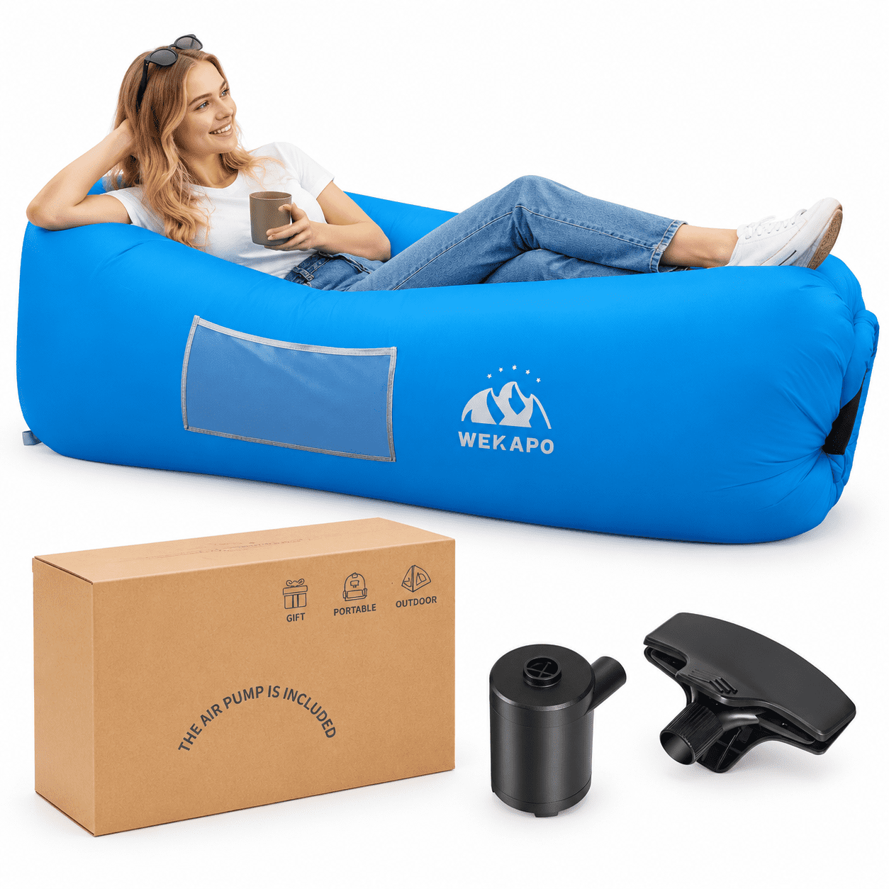 Inflatable Couch With Pump - Easiest Setup Crazyfy & Ultralight Blow Up ...