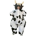 thumbnail image 1 of Inflatable Cow Costume  Cosplay Party Holiday Halloween Parade Carnival Suit Jumpsuit Fun Party Fancy Dress,Adults 4'11"-6'3",Cow, 1 of 7
