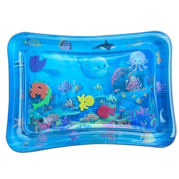 Inflatable Crawling Water Cushion Creative Baby Pad Activity Sensory Stimulation Sky Blue Color Toys for Play Center