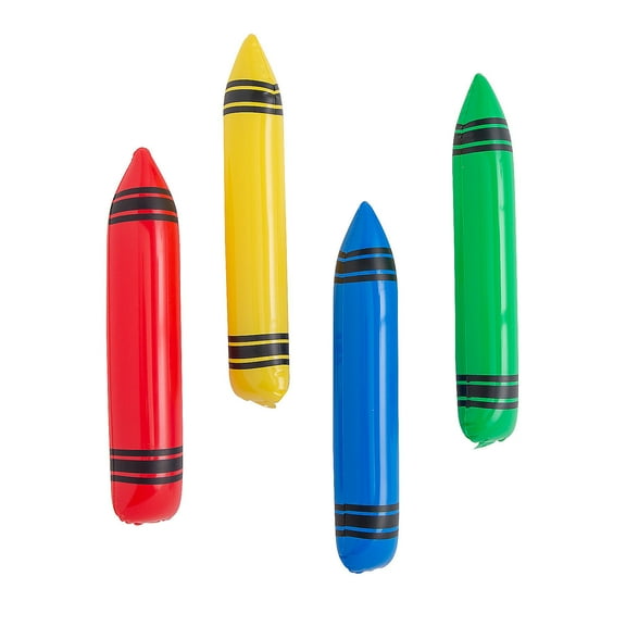 Inflatable Crayon Decorations, Toys, Birthday, 12 Pieces