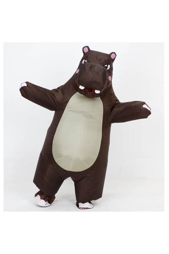 Inflatable Cute Hippo Adult Halloween Character Christmas Dress Full Body Props Outfit Mascot Costume for Adult