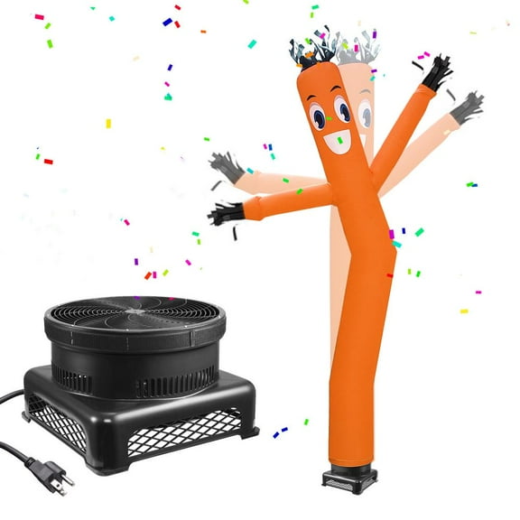 Inflatable Dancing Man with Blower,20ft Air Inflatable Tube Guy Puppet Dancing Man with 1HP Blower Complete Set, for Home Birthday 20-Feet (Orange)