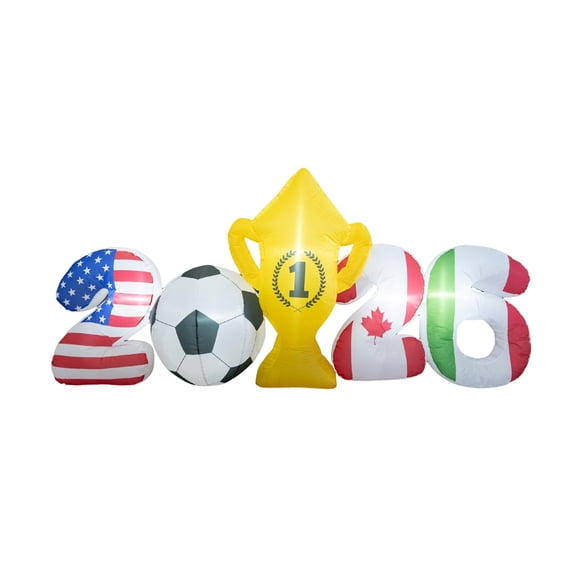Inflatable Decorations, Light Up Game Cheer Set, 5 Pcs Inflatable with Air Pump Ropes Ground Stakes, for Sports Match Backyard Home Party Outdoor Decor